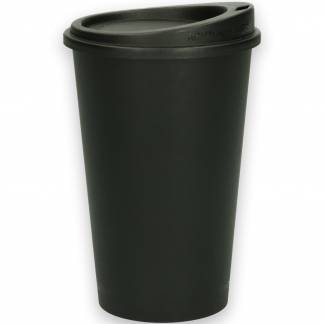 Verive kaffebæger og låg 147xØ79mm 400ml sort 