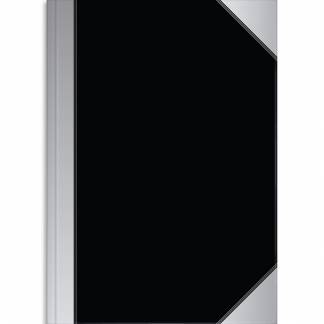 Rhino Kina notesbog 70g linjeret A4 sort/s&oslash;lv 