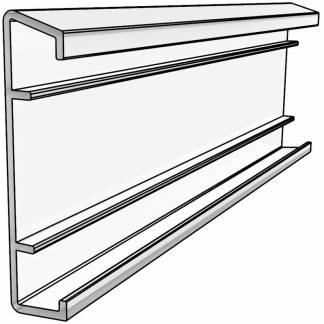 Universal hyldeforkant 495mm transparent