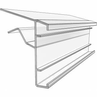 GLS hyldeforkant 885 mm transparent