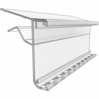 GLS monteringsforkant 495mm transparent