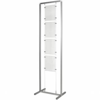 M&aelig;glerdisplay A4 400x500x1800mm gr&aring;/s&oslash;lv