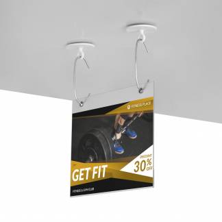 Kl&aelig;bekrog m/plast&oslash;je &Oslash;35mm hvid