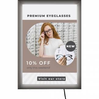 LED lysramme A0 6500K s&oslash;lv