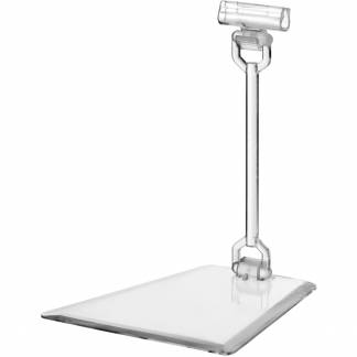 Prisdisplay m/kortholder 100mm transparent