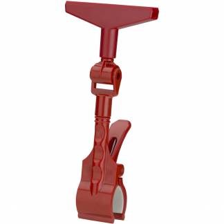 Uni skilteklemme m/h&aelig;ngsel A3-A6 r&oslash;d