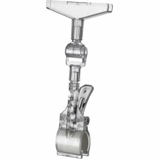 Uni skilteklemme m/h&aelig;ngsel A3-A6 transparent