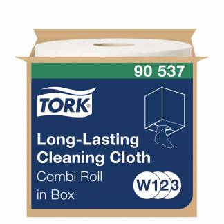 Tork 90537 Alt-i-en aftørringsklud 31,5cmx114m 1lags W1 hvid 