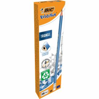 BIC Evolution blyanter m/viskel&aelig;der HB bl&aring; 12stk 