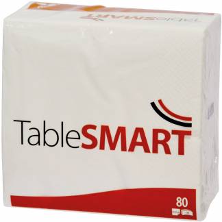 TableSMART Tissue servietter 33x33cm hvid 80stk 