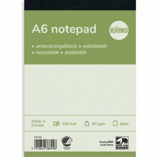 Rhino telefonblok 60 g Hvid A6 Ulinieret 