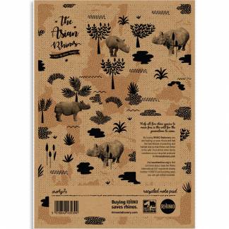 Rhino Recycled standardblok 70g A4 kvadreret 4 huller 