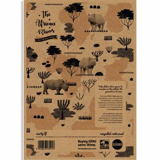 Rhino Recycled standardblok 70g A4 linjeret 4 huller 