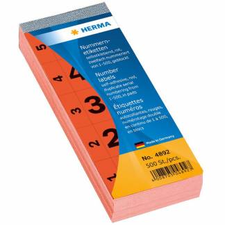 Pakkekontrol todelt 1-500 28x56mm r&oslash;d