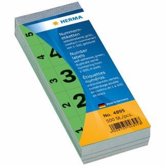 Pakkekontrol todelt 1-500 28x56mm gr&oslash;n