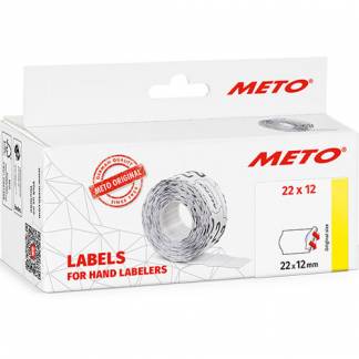 Meto permanente prisetiketter 12x22mm hvid 6rl
