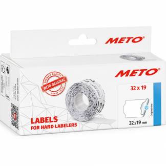 Meto k&oslash;le- og fryseetiketter 19x32mm hvid 5rl