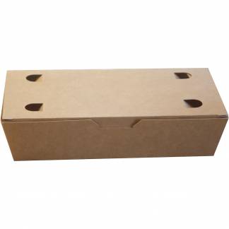 P&oslash;lse&aelig;ske m/l&aring;g 200x100x50mm brun/hvid 100stk