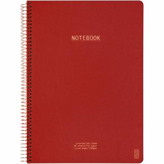 Kozo Premium notesbog 100g A6 linjeret r&oslash;d 