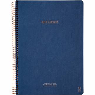 Kozo Premium notesbog 100g A5 linjeret m&oslash;rkebl&aring; 