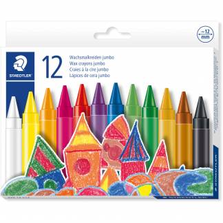 Staedtler Noris Jumbo voksfarver &Oslash;12mm 12stk 