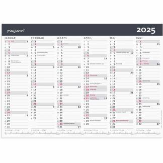 Mayland 2025 25063100 moderne vægkalender A3 29,6x42cm 