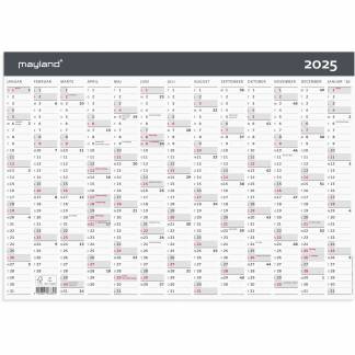 Mayland 2025 25063300 moderne vægkalender 1x13mdr. A3 29,6x42cm 