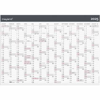 Mayland 2025 25064300 moderne vægkalender 1x13mdr. 70x100cm 