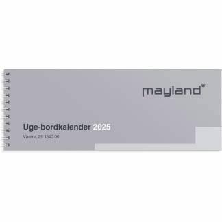 Mayland 2025 25134000 uge-bordkalender 9,7x26cm hvid 