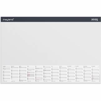 Mayland 2025 25137000 skriveunderlag m/årskalender 40x60cm hvid 