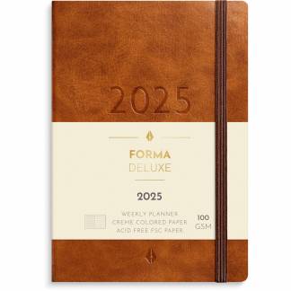 Burde 2025 25201410 Forma Deluxe ugekalender A6 brun 