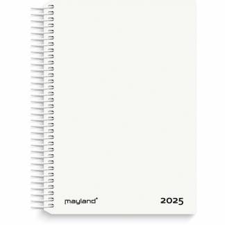 Mayland 2025 25210010 spiralkalender 17,5x13,5cm hvid 