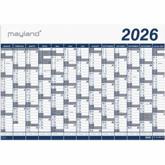 Mayland 2026 26065000 1x13mdr. kæmpekalender 70x100cm blå 