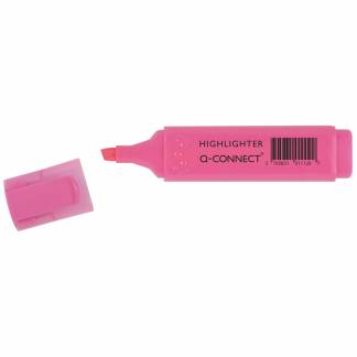 Tekstmarker Q-Connect Bred model - Pink