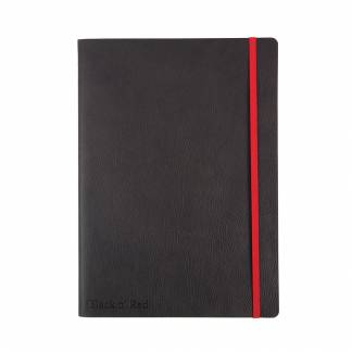 Notesbog Oxford Black n' Red B5 Lin. Soft Cover - Sort