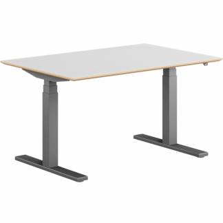 Pro hævesænkebord 80x120cm sortgrå hvid laminat 