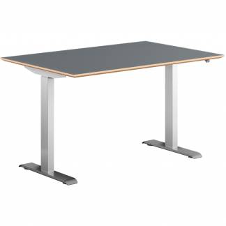 Hævesænkebord alu stel 80x120cm antracit laminat 