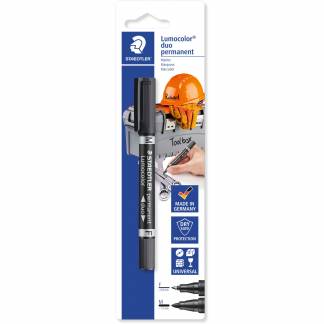 Staedtler Lumocolor Duo 348 permanent marker 0,6/1,5mm sort 