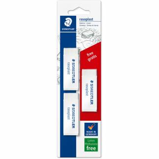 Staedtler 526 B viskel&aelig;der 2+1 hvid 