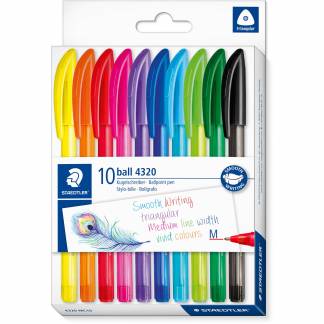 Staedtler Ball 4320M kuglepen 1,0mm flerfarvet 10stk 