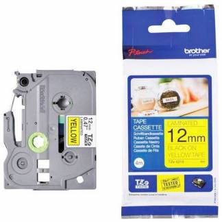 Brother TZe-631S tape 12mm sort/gul 