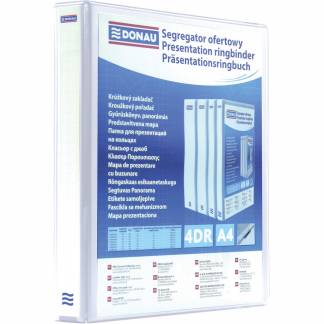 Donau vinduesringbind 4RD 50/80mm A4 hvid 