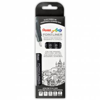 Pentel S20P fineliner 0,05-0,8mm sort 