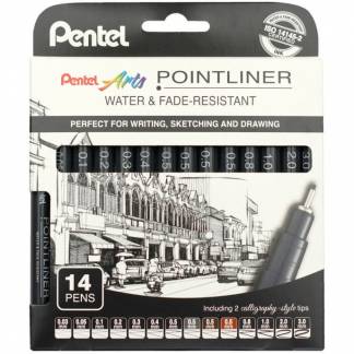Pentel YS20P fineliner 0,03-3,0mm 14stk 