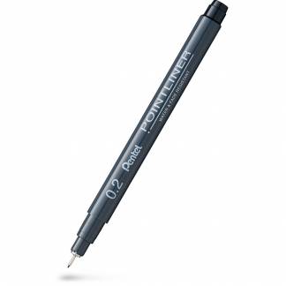Pentel Pointliner S20P fineliner 0,2mm sort