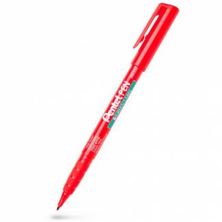 Pentel NMS50 permanent fiberpen 1mm r&oslash;d 