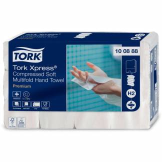 Tork 100888 Xpress Premium h&aring;ndkl&aelig;deark 2-lags W-fold H2 