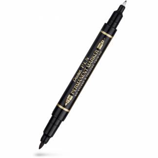 Pentel N75W Twin permanent marker 0,3/1,2mm sort 