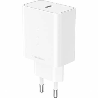 &Euml;ssentials USB-C GaN oplader 45W hvid