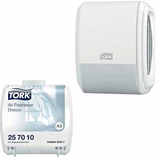 Tork Constant Airfreshener Breeze + gratis dispenser hvid 